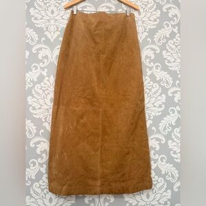 Vintage Alice Blue Leather Beige Skirt